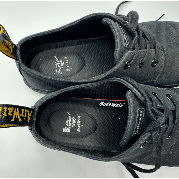 Dr. Martens Women's Santanita Canvas Shoe Size 9 US Lace up Black Lop Top - Picture 4 of 6